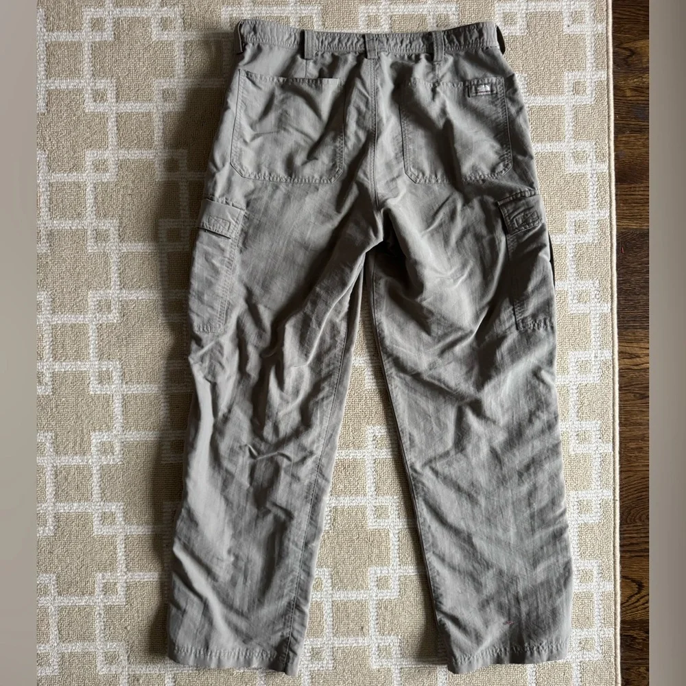 The North Face Hiking Pants Khaki Nylon Cargo Utility Outdoor Size 36